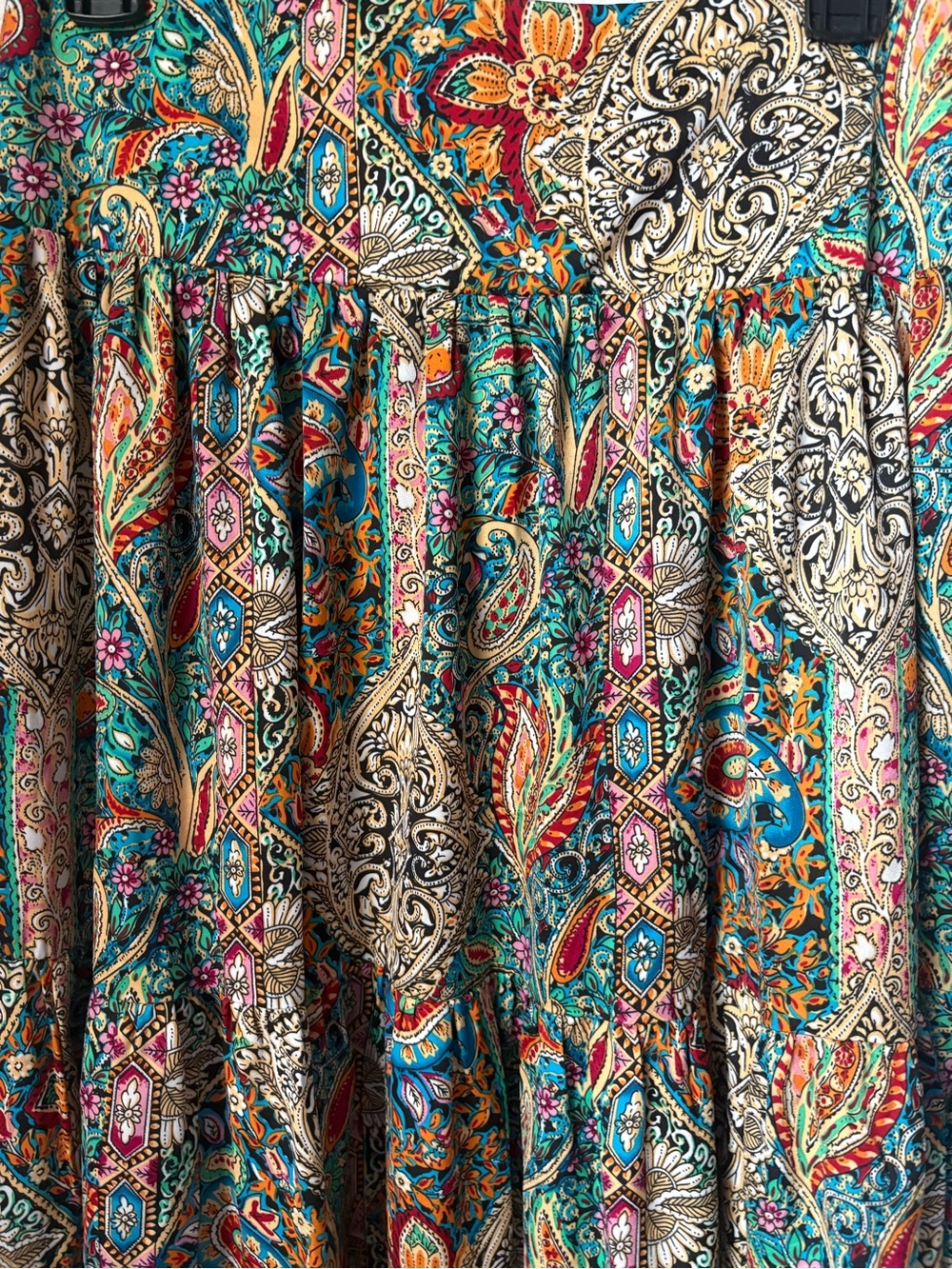 NATURAL LIFE Paisley Tiered Maxi Skirt NWT Size Medium - Picture 6 of 8